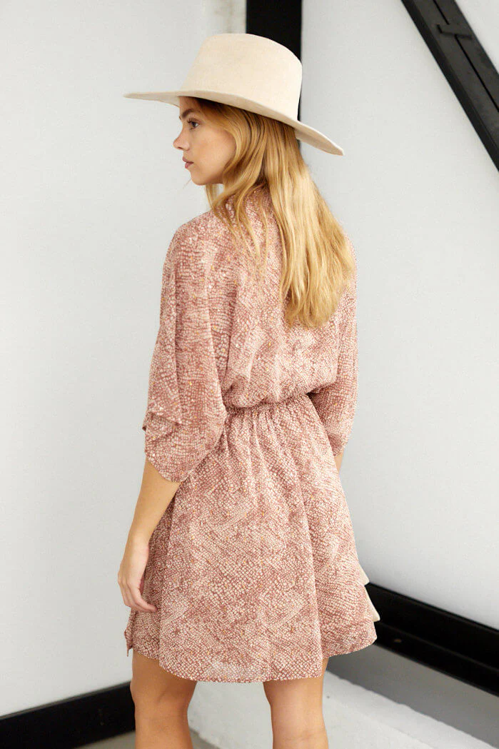 Aiden Short Sleeve V Neck Dress