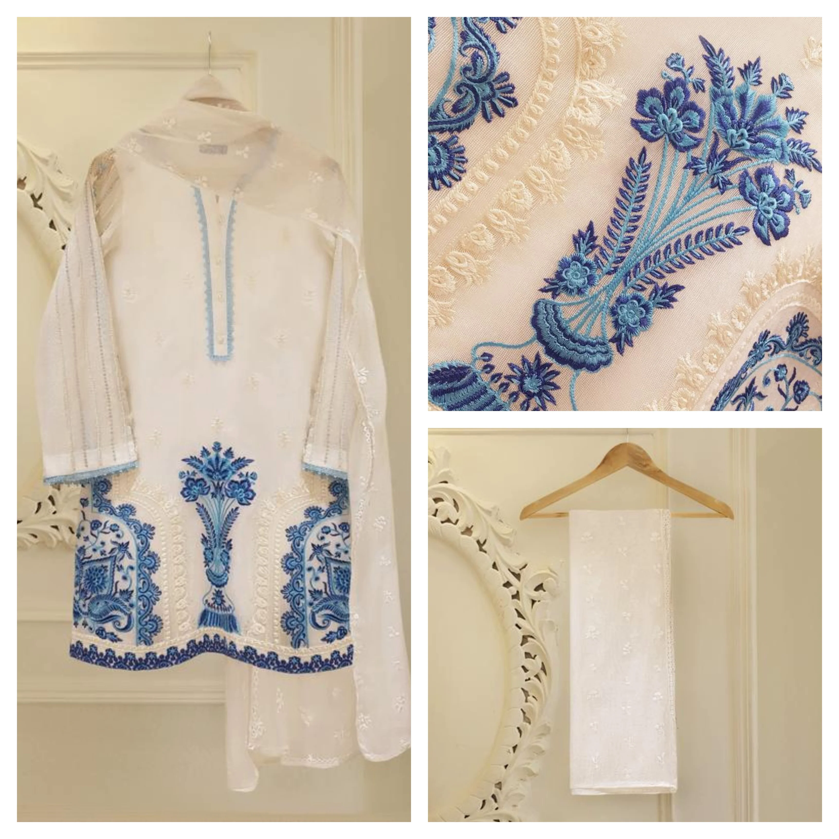 Heavy Embroidered 3pc with organza dupatta-GA10168 Heavy Embroidered 3pc with organza dupatta-GA10168