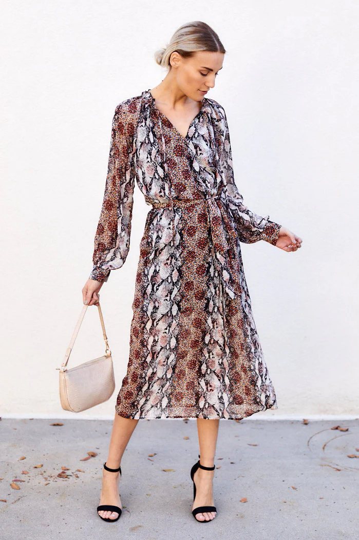 Monza Snake Print Maxi