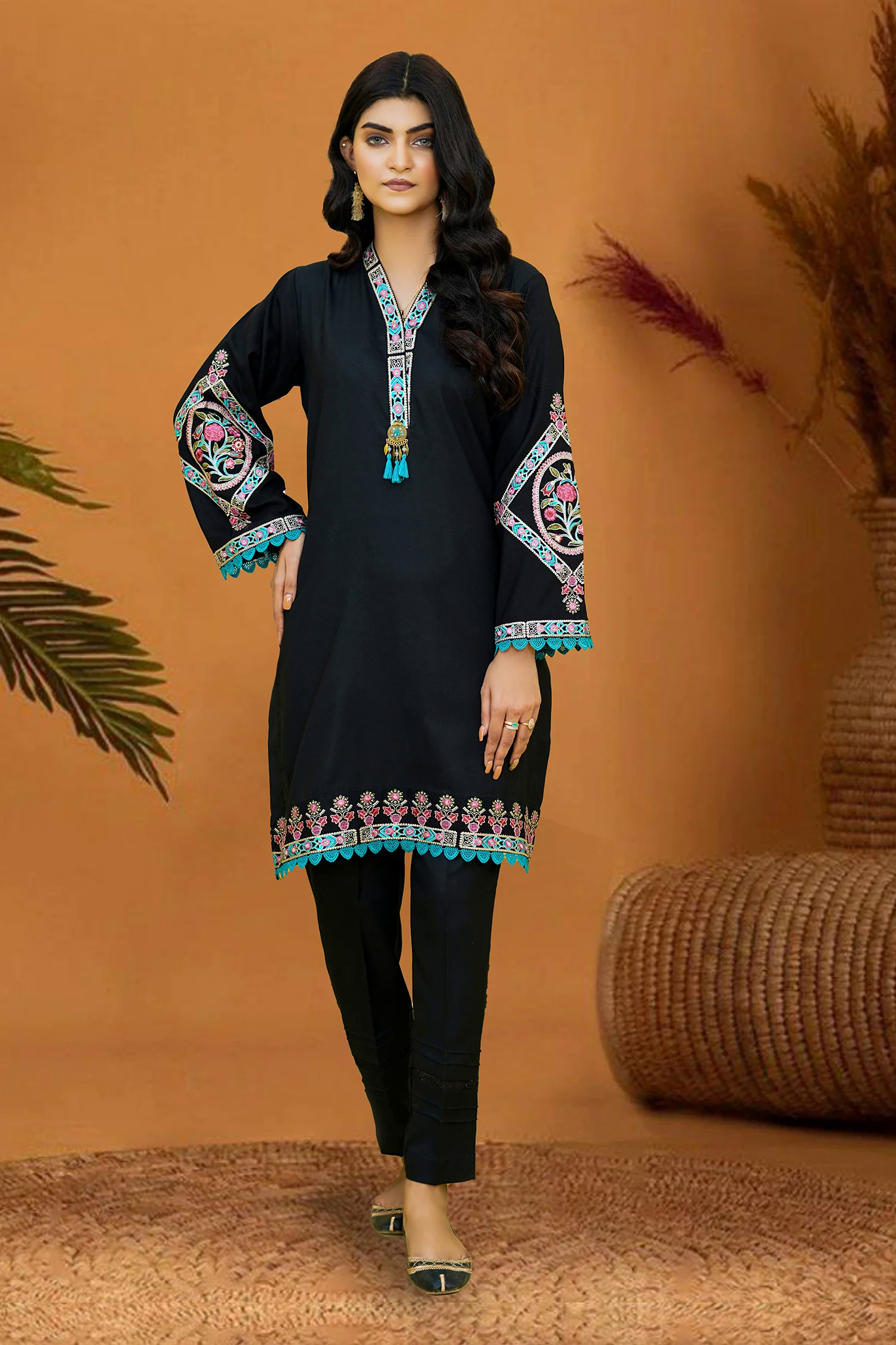 Nastaran Embroidered Dhanak 2pc- GA1923 Nastaran Embroidered Dhanak 2pc- GA1923