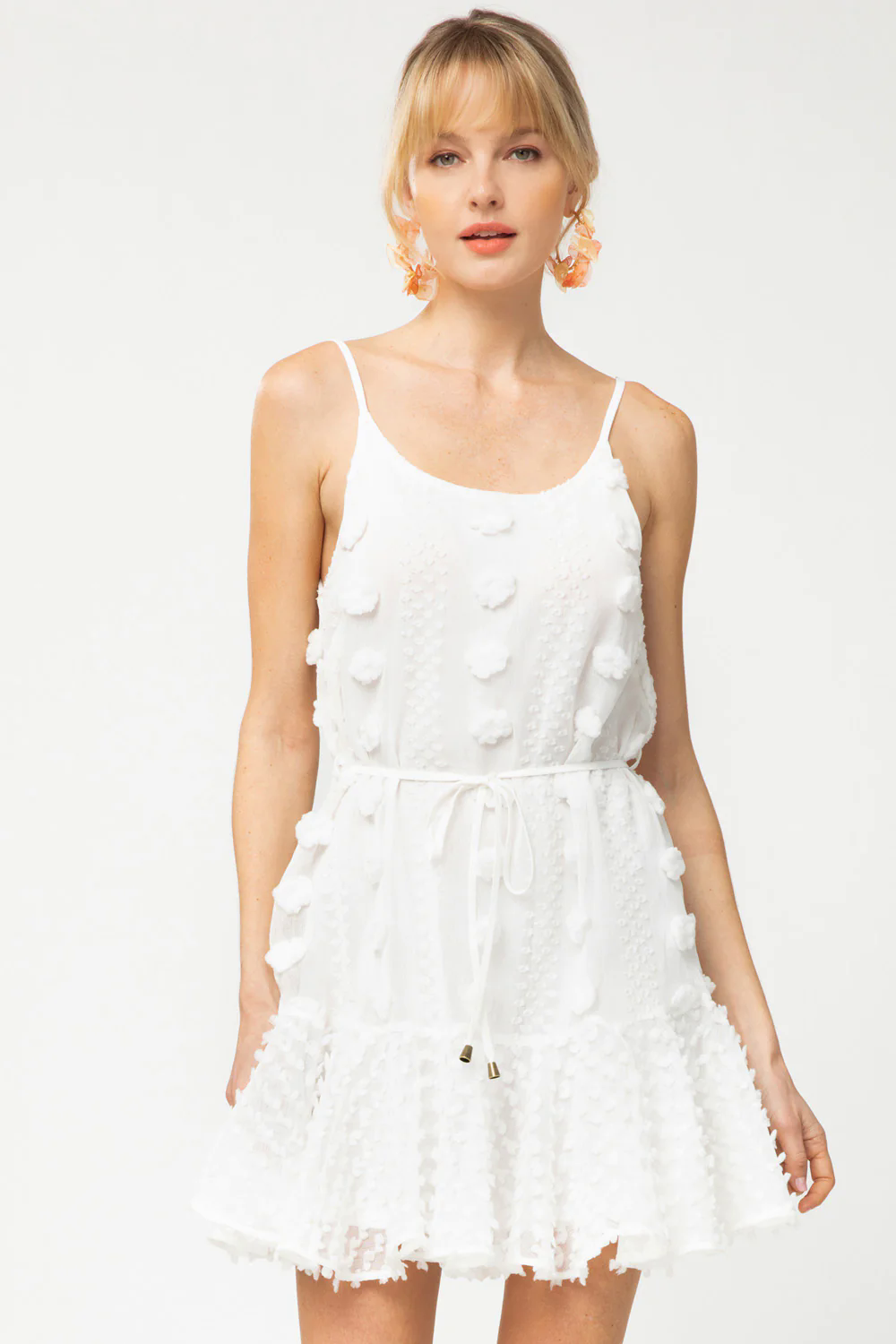 Arlena Pom Pom Sleeveless Dress