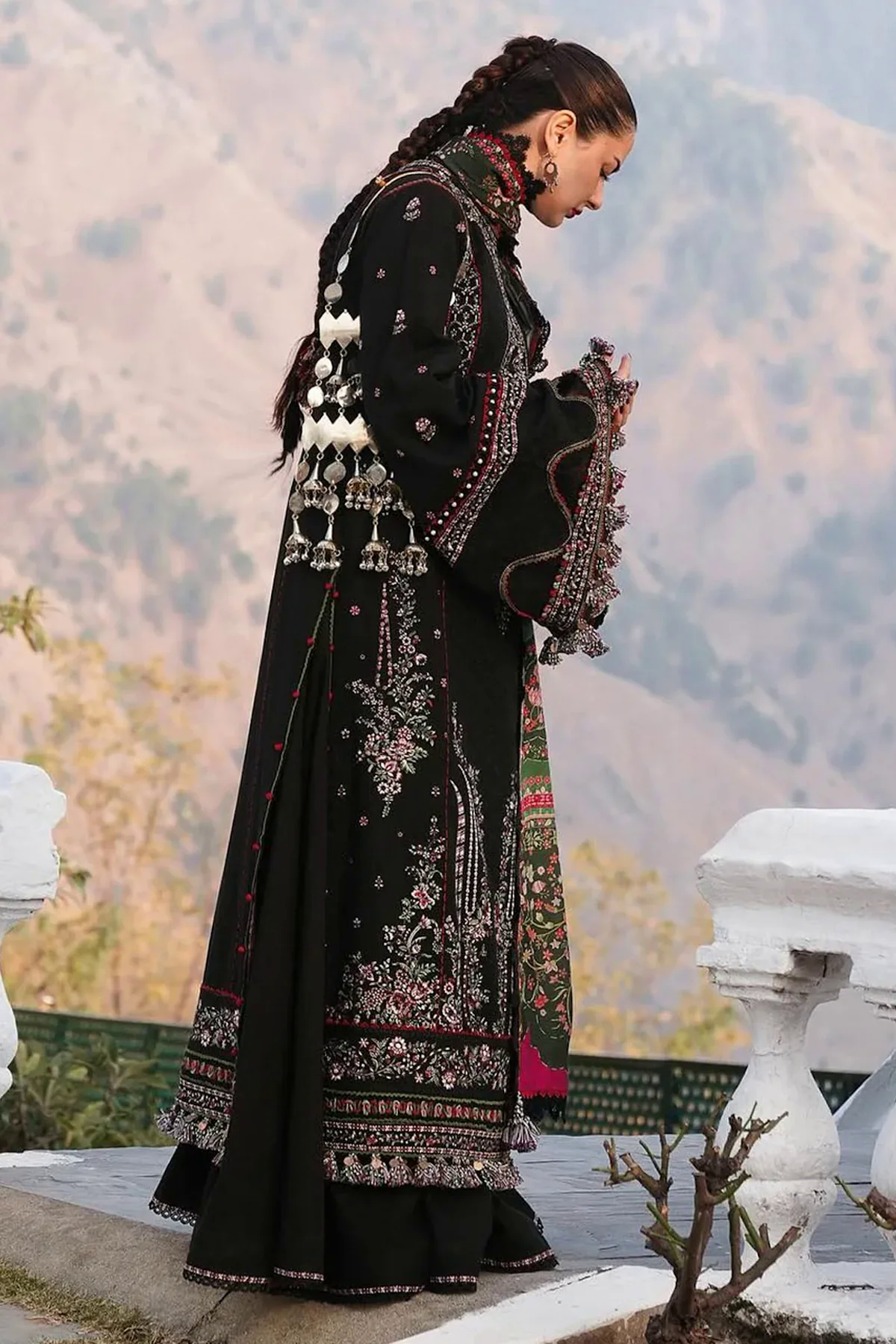 3PC Embroidered Lawn Suit with Printed Cotton Net Dupatta -GA2006