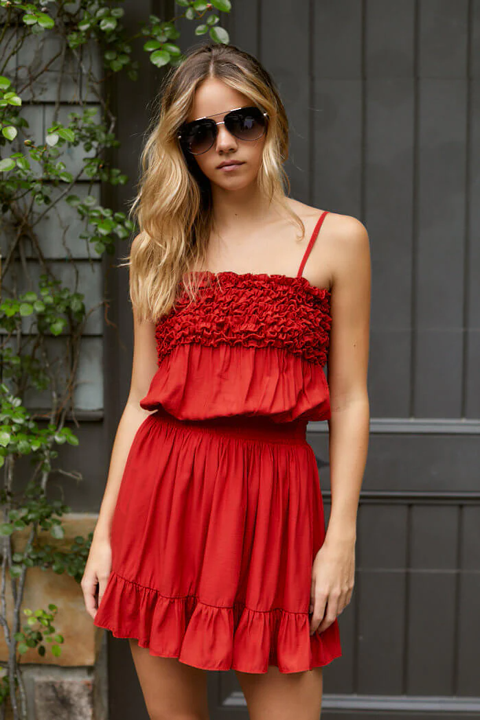 Summer Ruffle Detail Sleeveless Dress