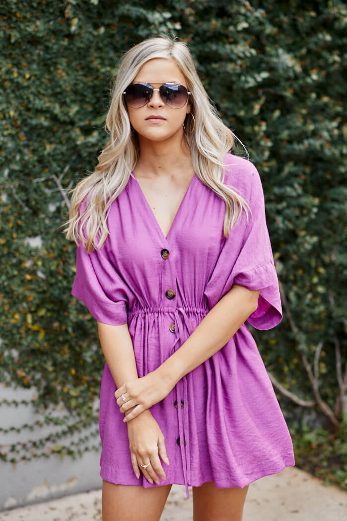 Arlo Button Down Cinch Waist Dress
