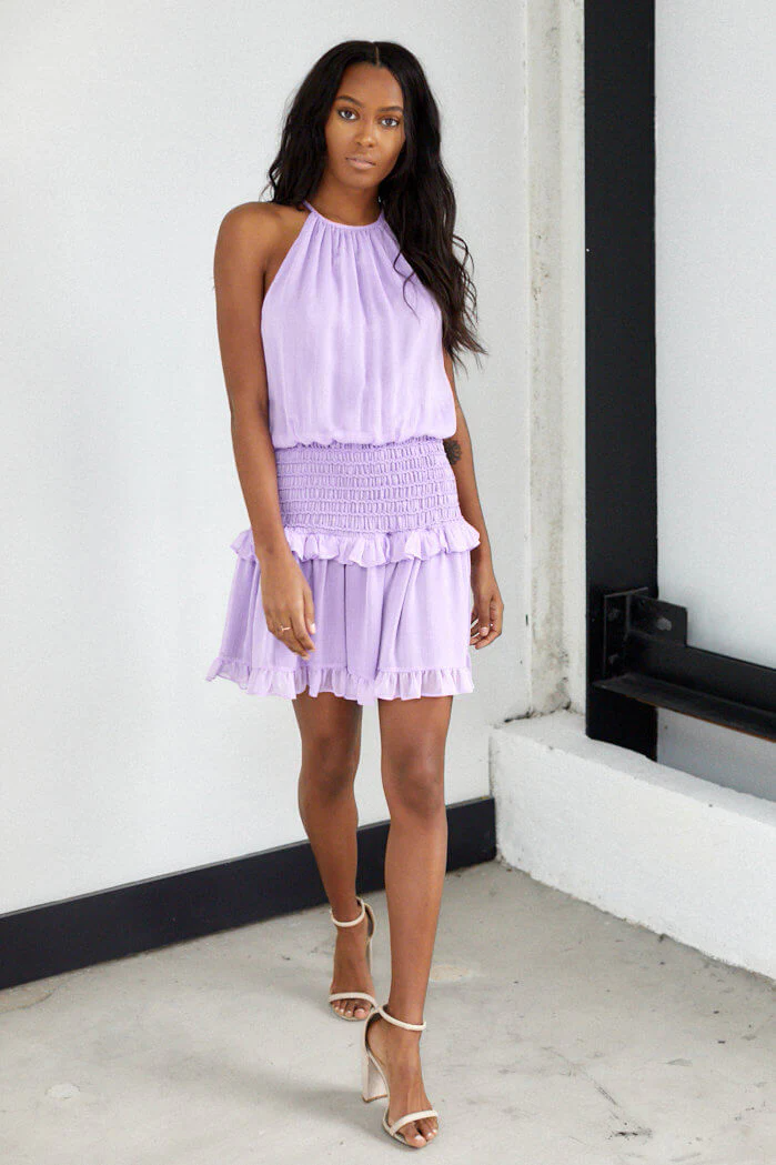 Monte Smocked Waist Mini Dress