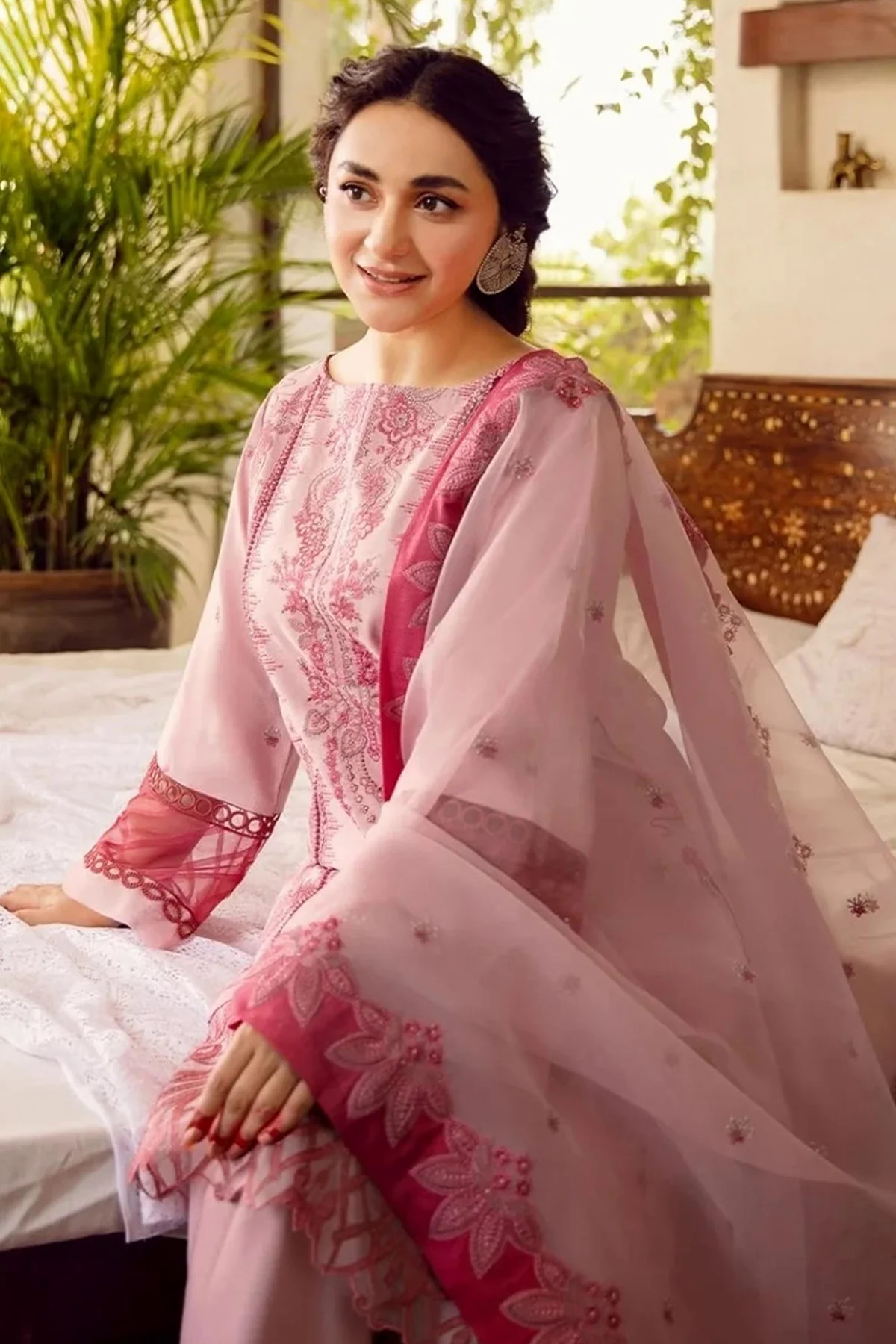 Luxury Embroidered Lawn 3Pc with Embroidered Organza Dupata-Ga1634 Luxury Embroidered Lawn 3Pc with Embroidered Organza Dupata-Ga1634